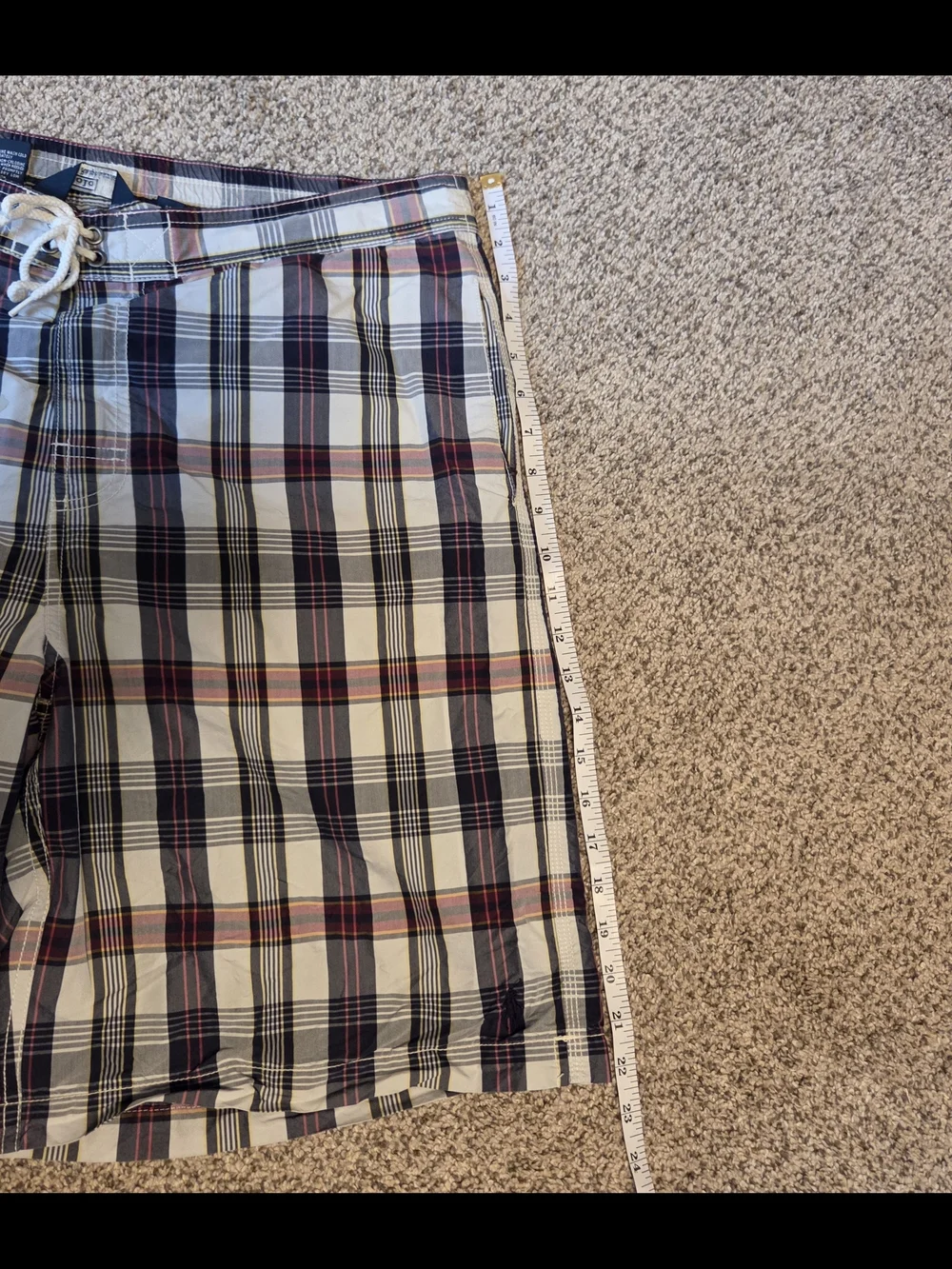 Polo by Ralph Lauren Plaid Cargo Shorts - Navy, White & Red Lg Grandpacore Golf